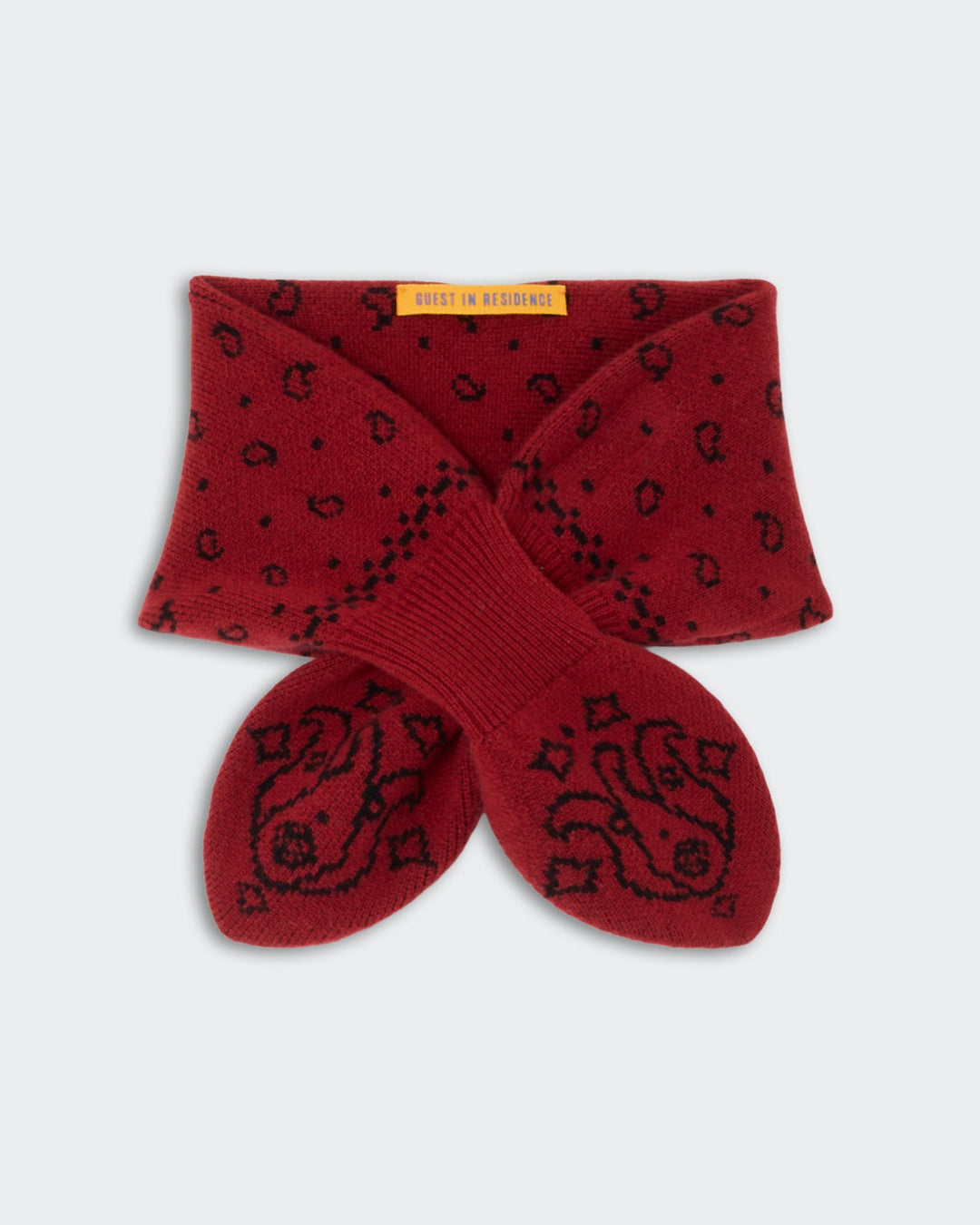 Guest in Residence - Bandana Bowtie Scarf - Carmine/Black - Kalifornia Jean Bar