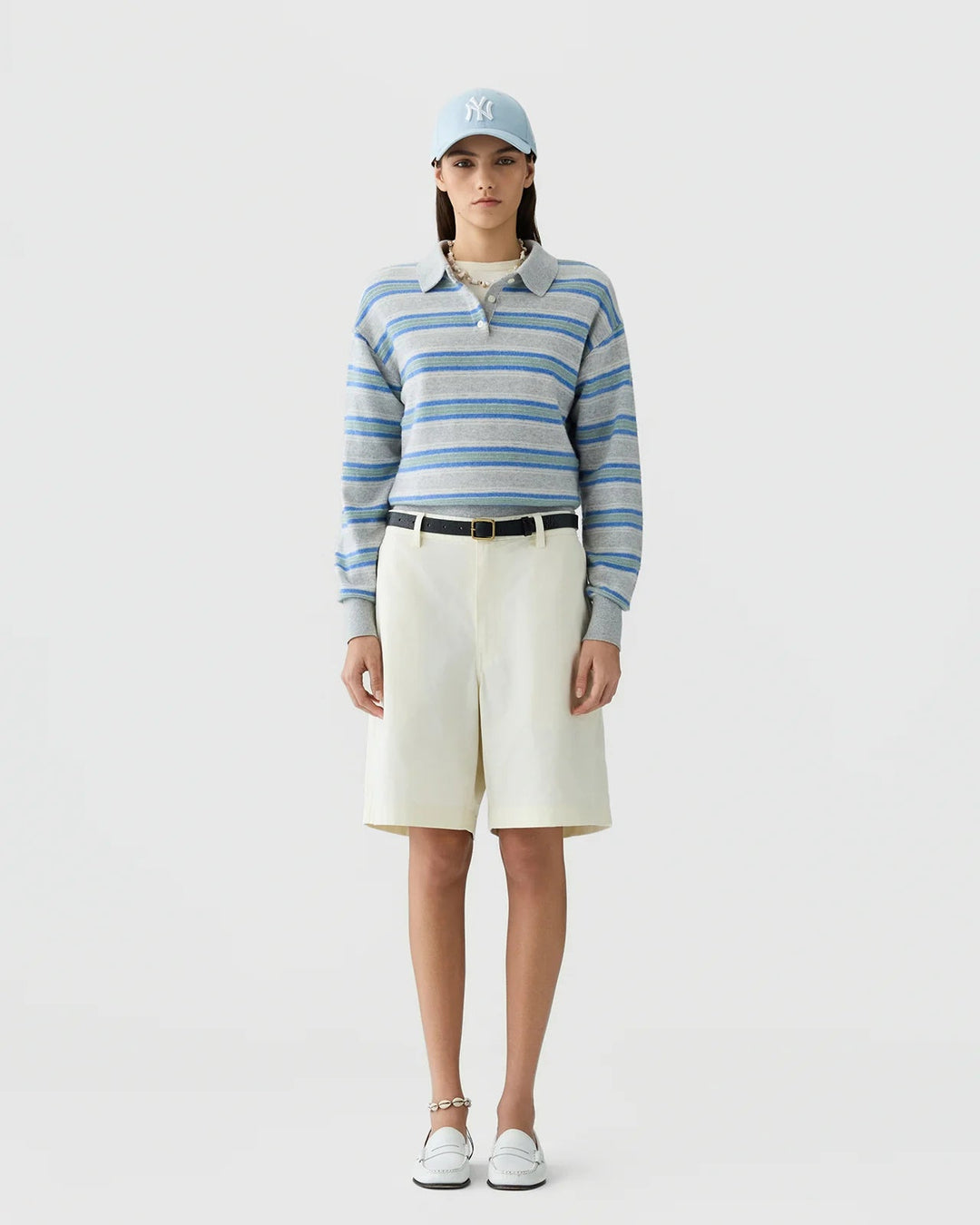 Guest in Residence - Collegiate Stripe Polo Stone Combo - Kalifornia Jean Bar