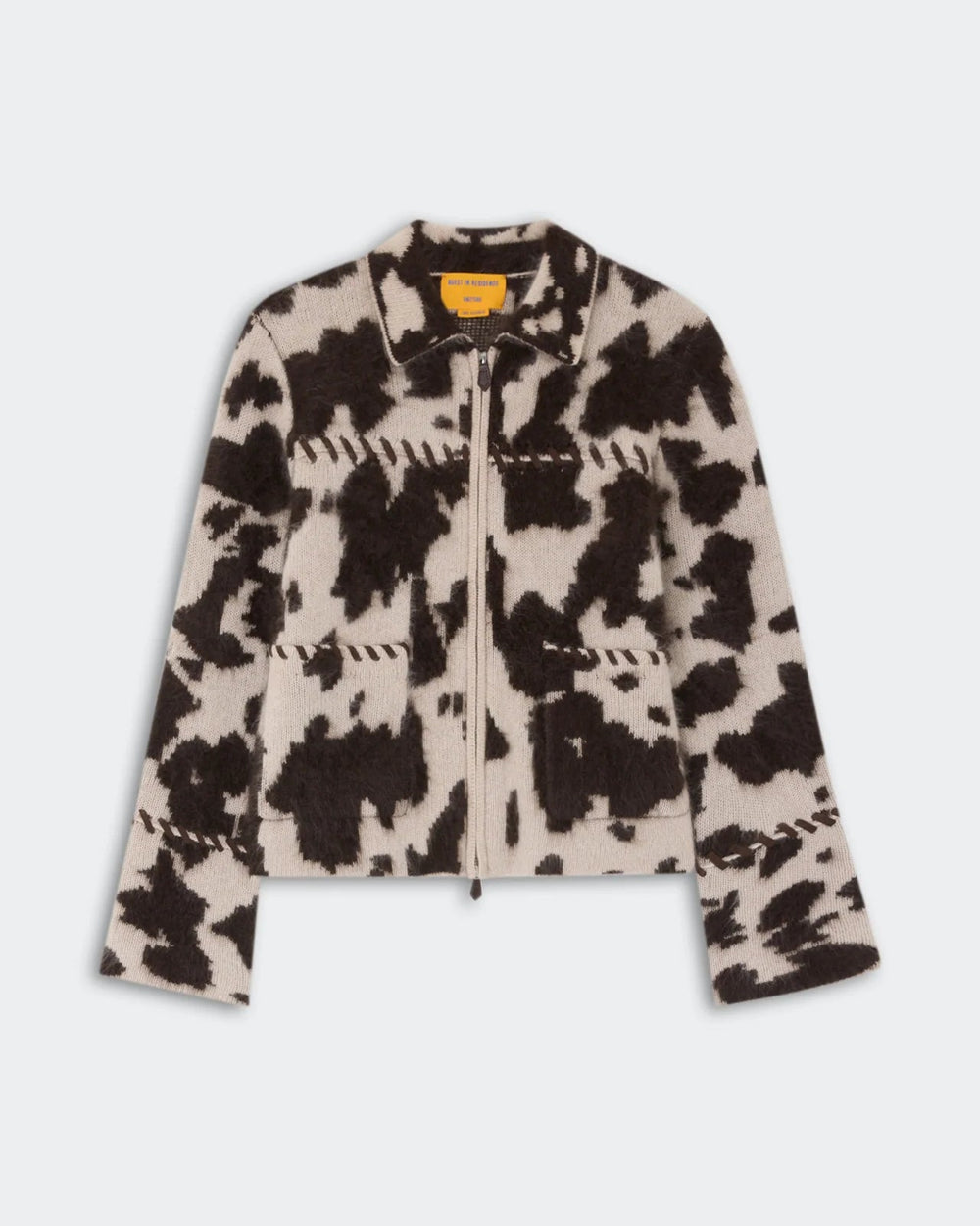 Guest in Residence - Cowhide Grizzly Jacket Oatmeal/Burnt Cocoa - Kalifornia Jean Bar