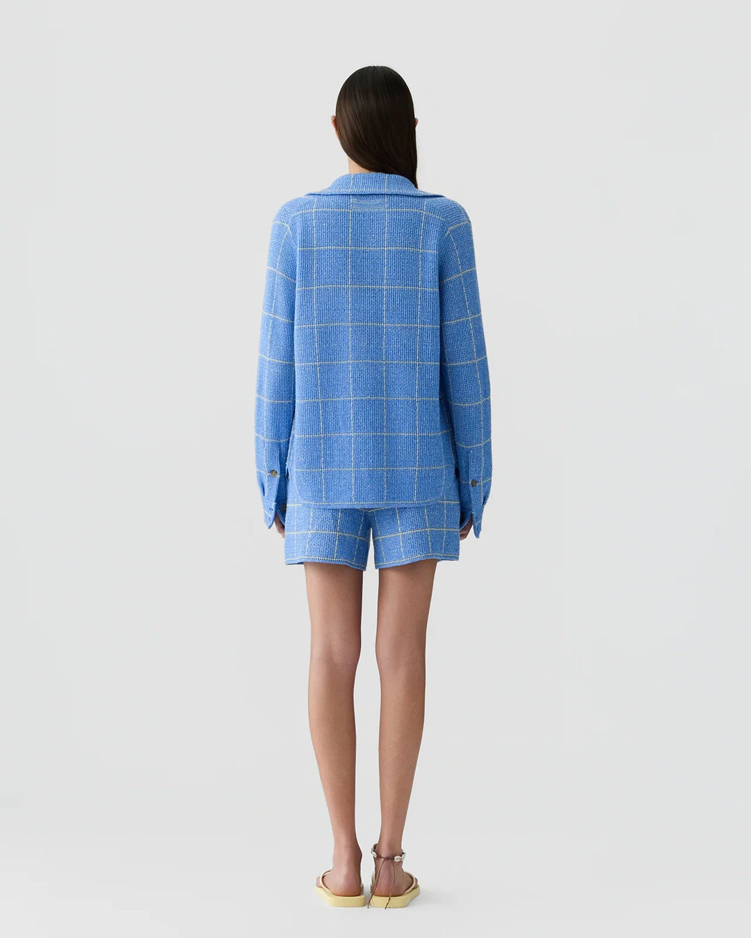 Guest in Residence - Dylan Plaid Shirt Delft Blue Butter - Kalifornia Jean Bar