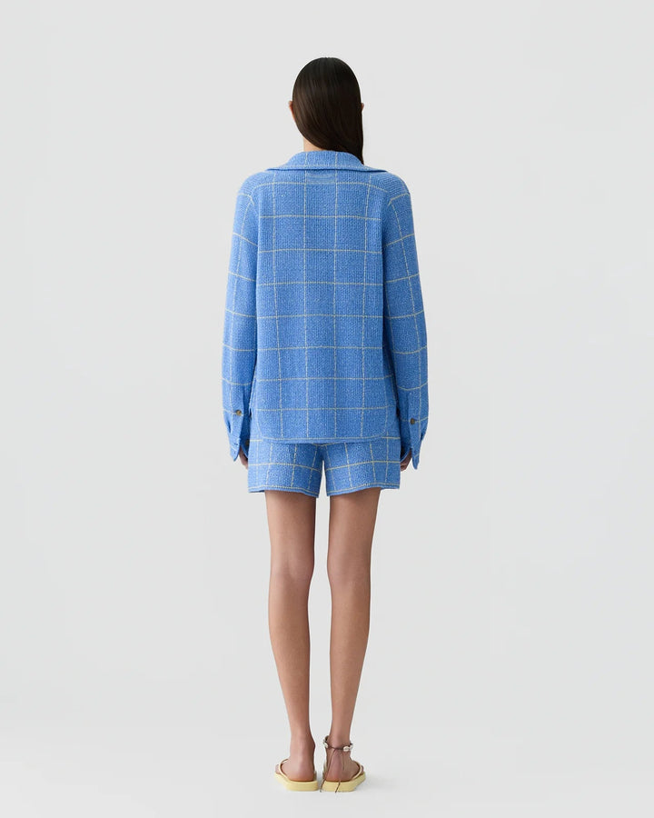 Guest in Residence - Dylan Plaid Shirt Delft Blue Butter - Kalifornia Jean Bar