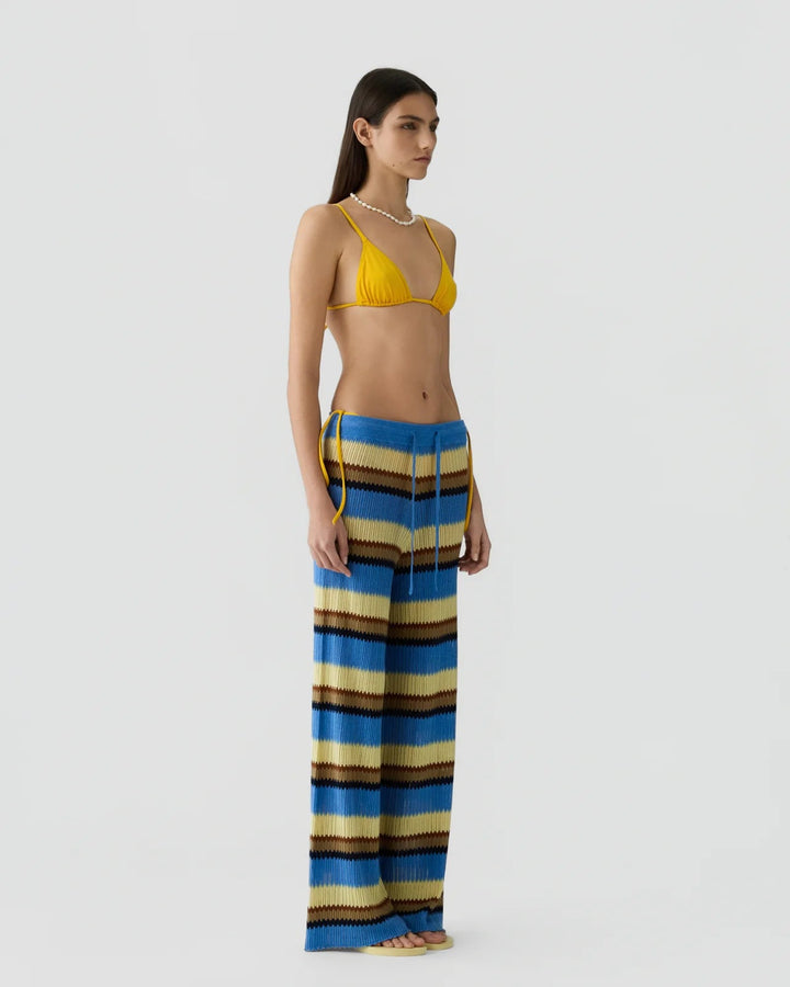 Guest in Residence - Palazzo Pant Delft Blue Combo - Kalifornia Jean Bar