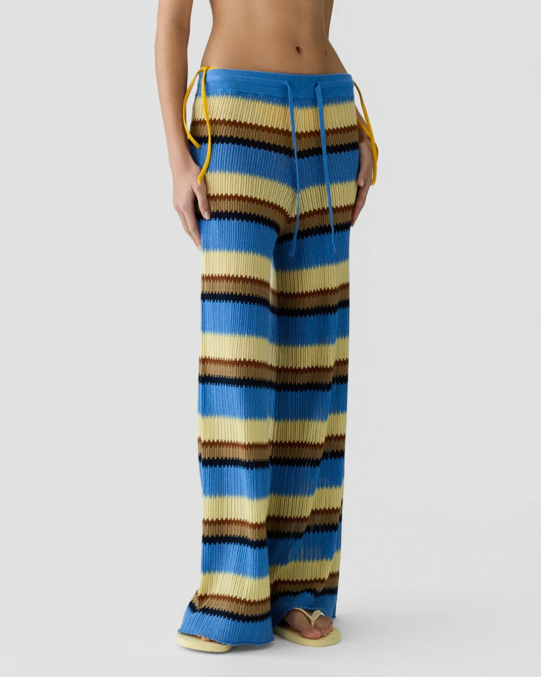 Guest in Residence - Palazzo Pant Delft Blue Combo - Kalifornia Jean Bar