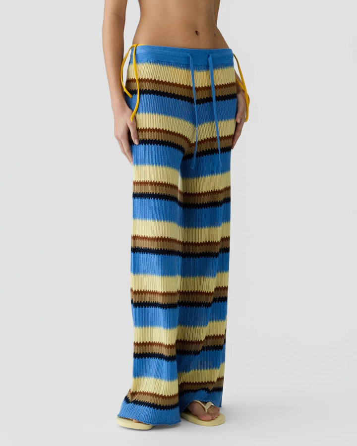 Guest in Residence - Palazzo Pant Delft Blue Combo - Kalifornia Jean Bar