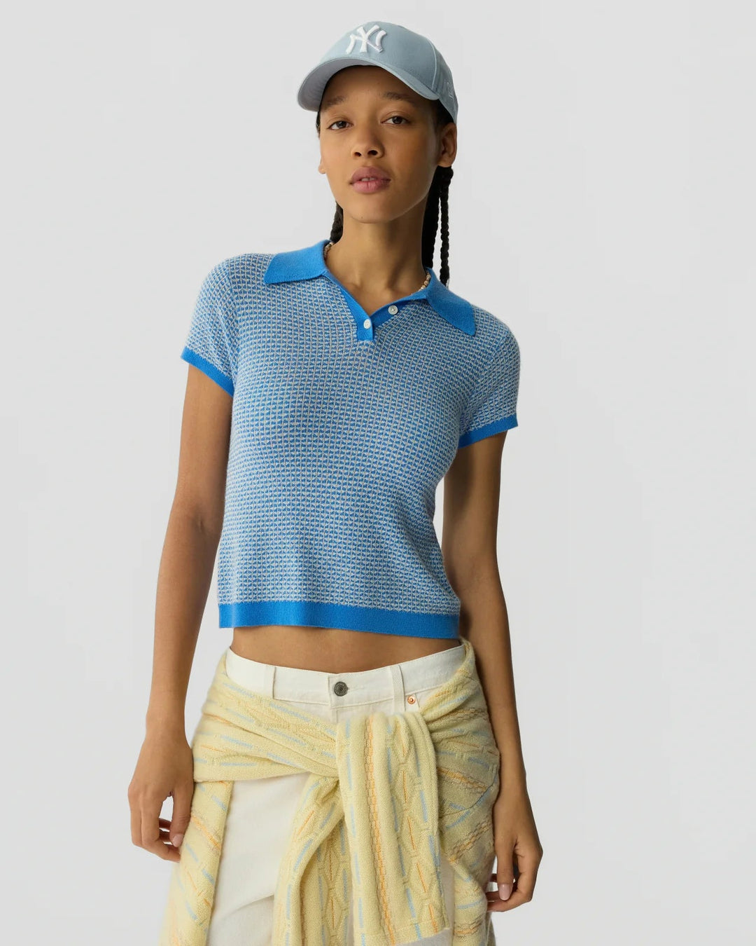 Guest in Residence - Sail Combo Pique Shrunken Polo - Kalifornia Jean Bar
