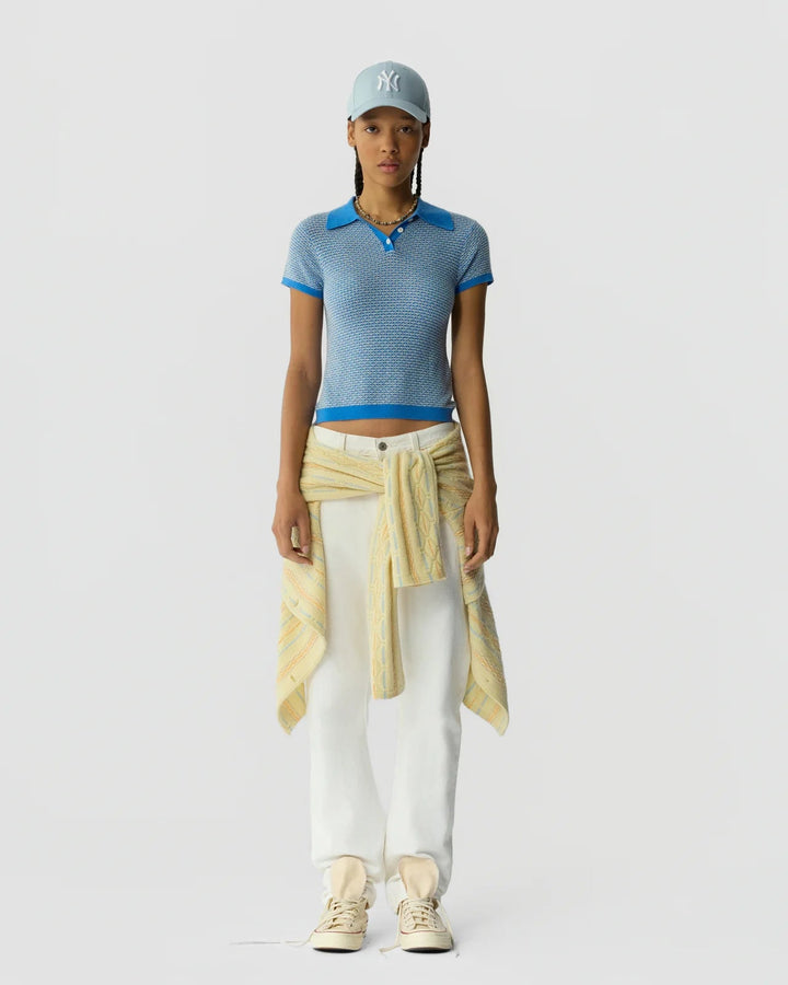 Guest in Residence - Sail Combo Pique Shrunken Polo - Kalifornia Jean Bar