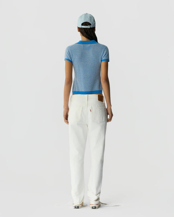 Guest in Residence - Sail Combo Pique Shrunken Polo - Kalifornia Jean Bar