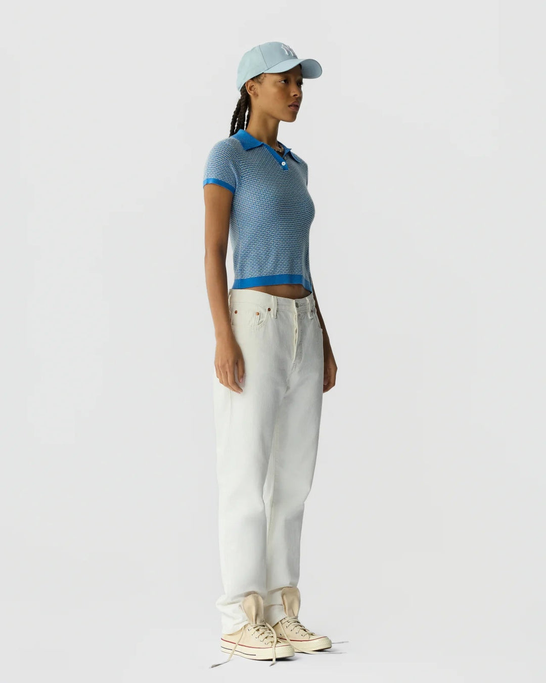 Guest in Residence - Sail Combo Pique Shrunken Polo - Kalifornia Jean Bar