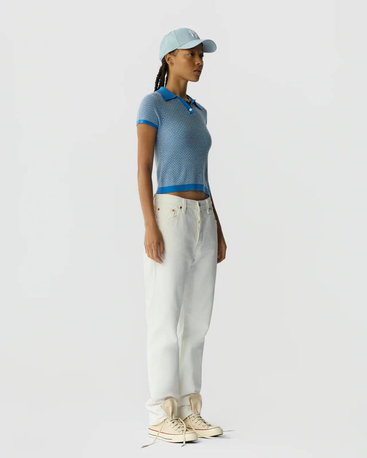 Guest in Residence - Sail Combo Pique Shrunken Polo - Kalifornia Jean Bar