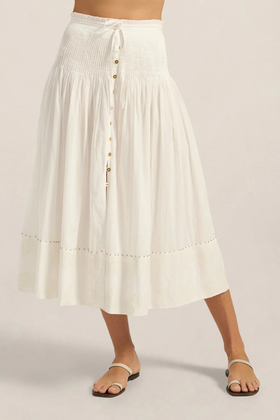 Ilio Nema - Diana Skirt in White Voile - Kalifornia Jean Bar
