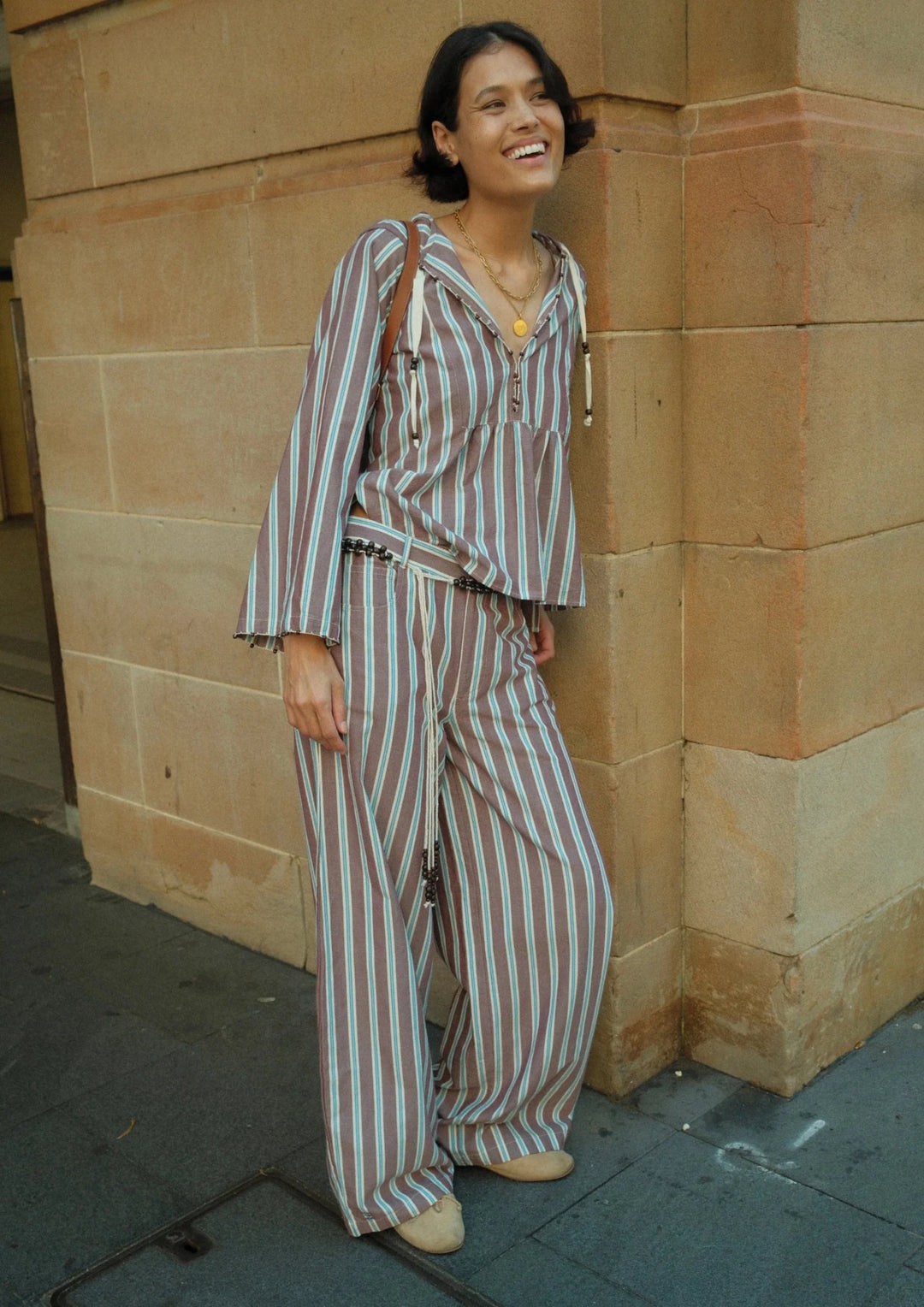 Ilio Nema - Odin Pants in Serifos Stripe - Kalifornia Jean Bar