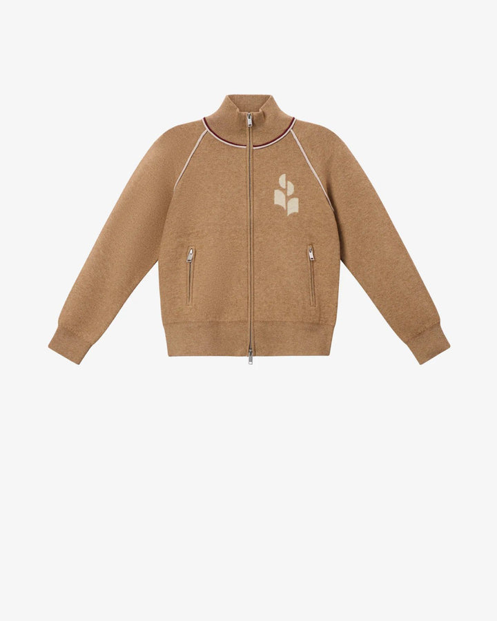 Isabel Marant - Camel/Light Gray Lanya Cardigan - Kalifornia Jean Bar
