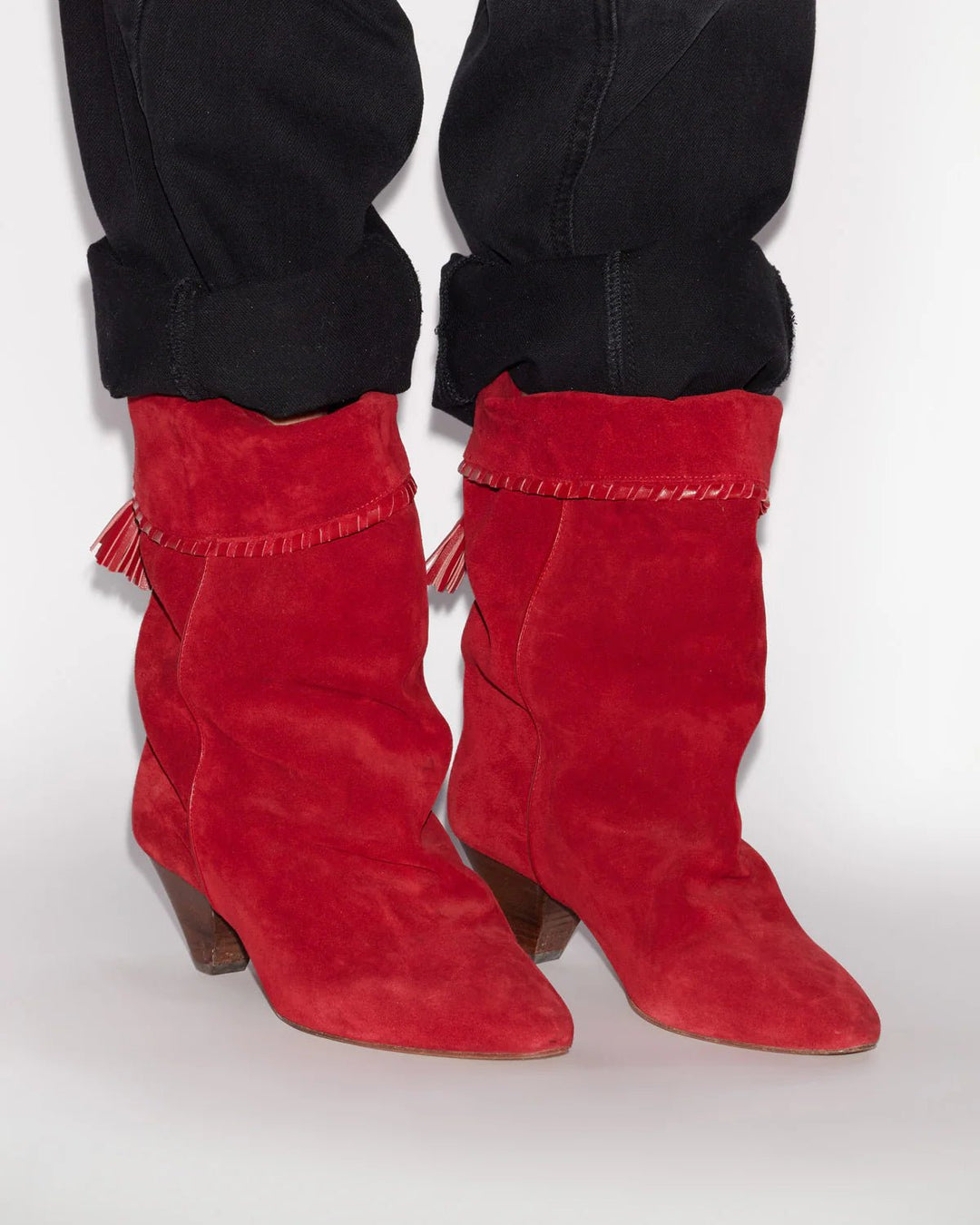 Isabel Marant - Dalby Boots in Red - Kalifornia Jean Bar