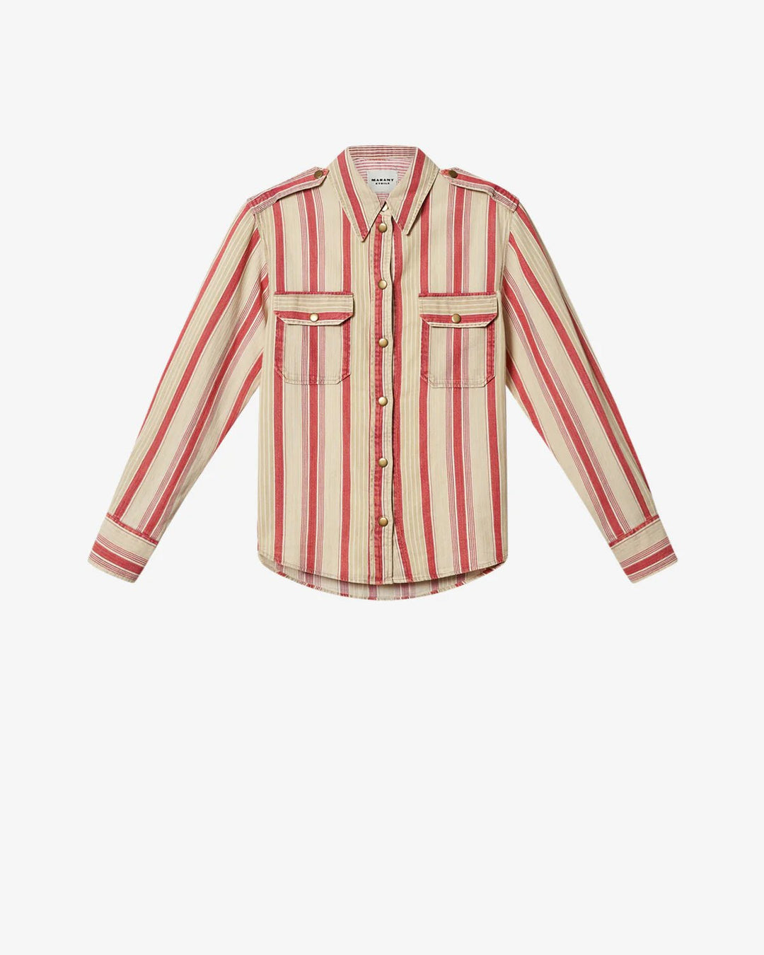 Isabel Marant - Gelva Shirt Beige/Red - Kalifornia Jean Bar