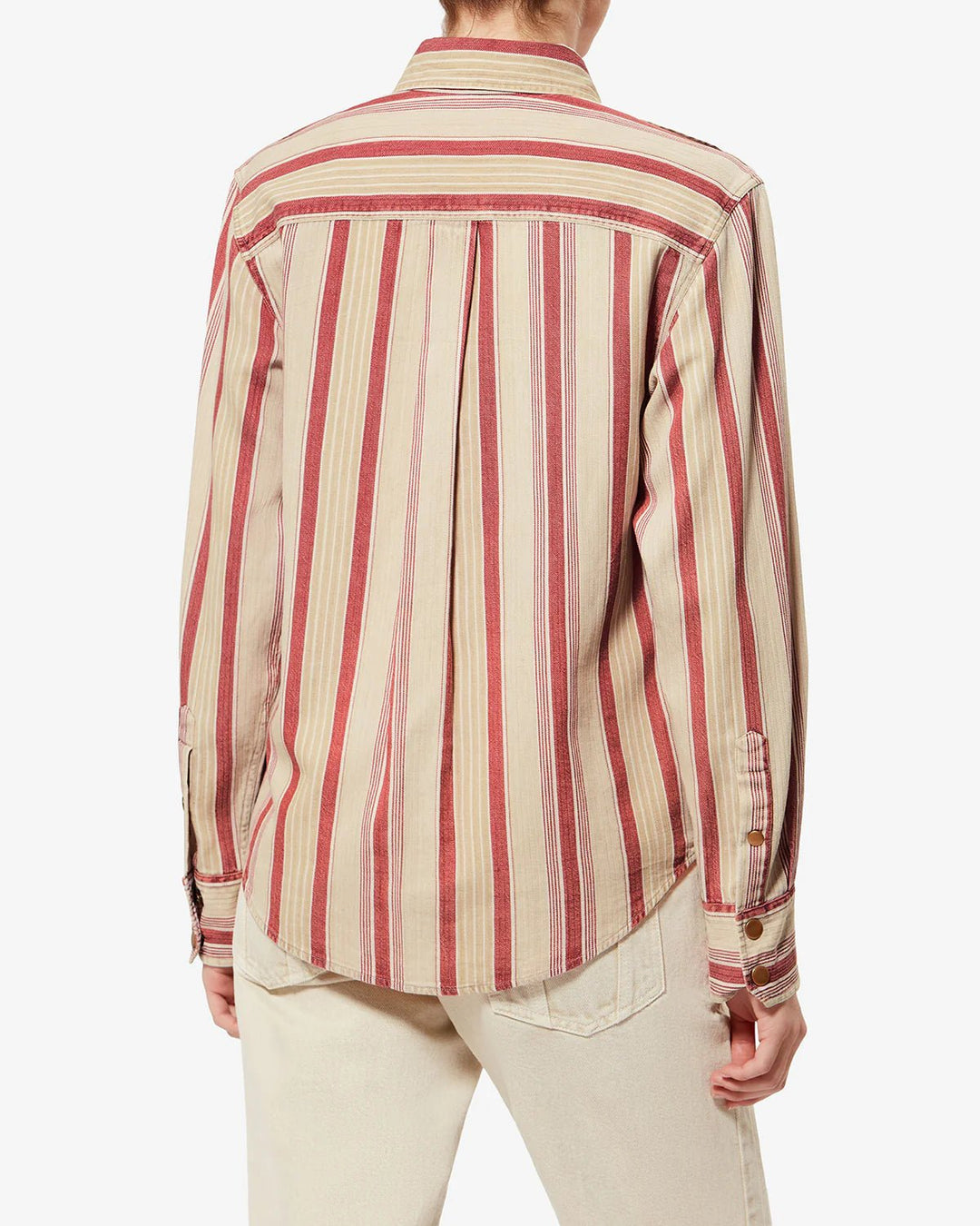 Isabel Marant - Gelva Shirt Beige/Red - Kalifornia Jean Bar