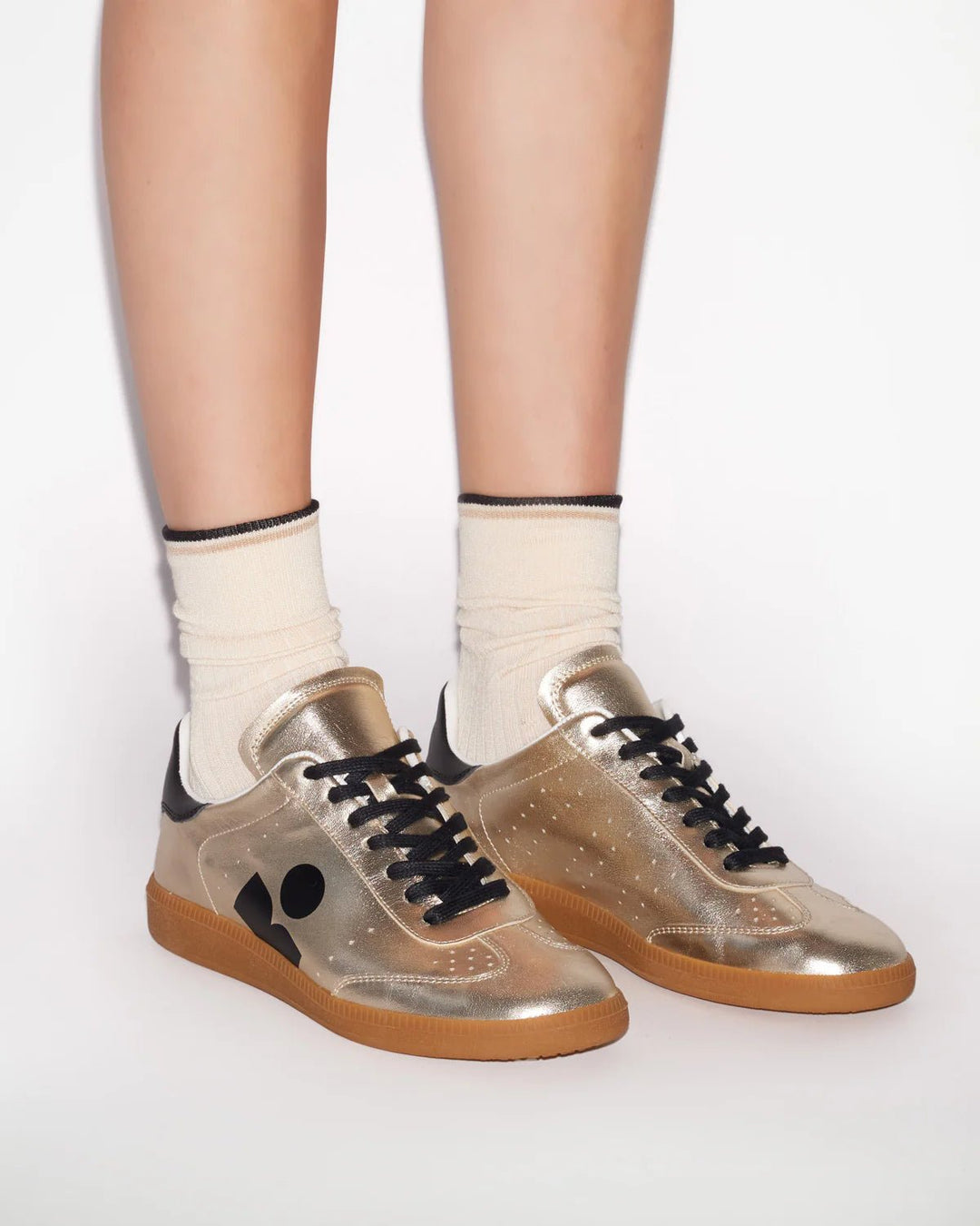 Isabel Marant - Kaycee Sneakers in Light Gold/Black - Kalifornia Jean Bar