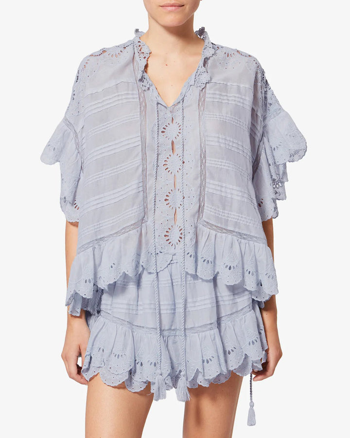 Isabel Marant - Payton Top Light Blue - Kalifornia Jean Bar