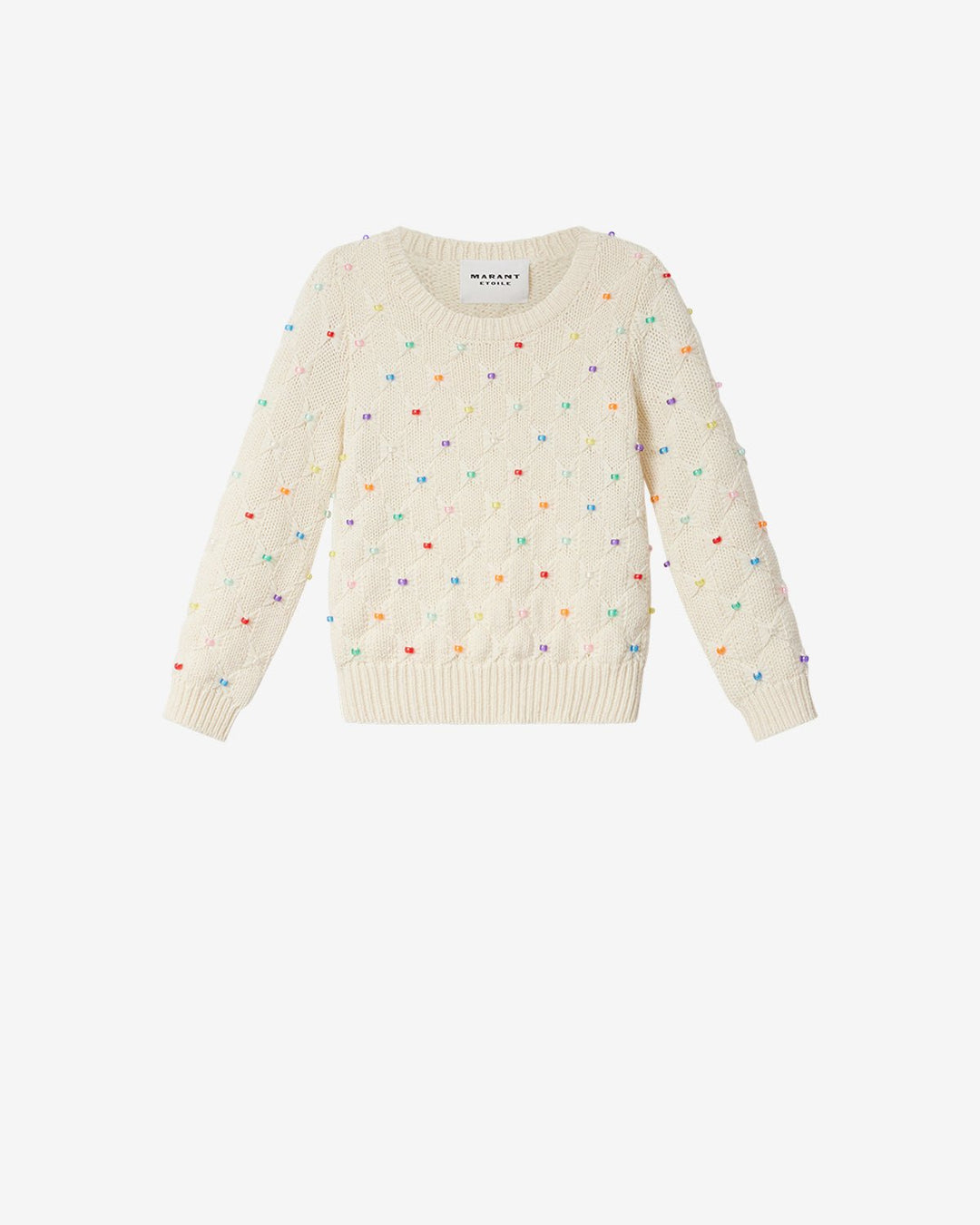 Isabel Marant - Priyanka Pullover in Ecru Multi Color Beads - Kalifornia Jean Bar