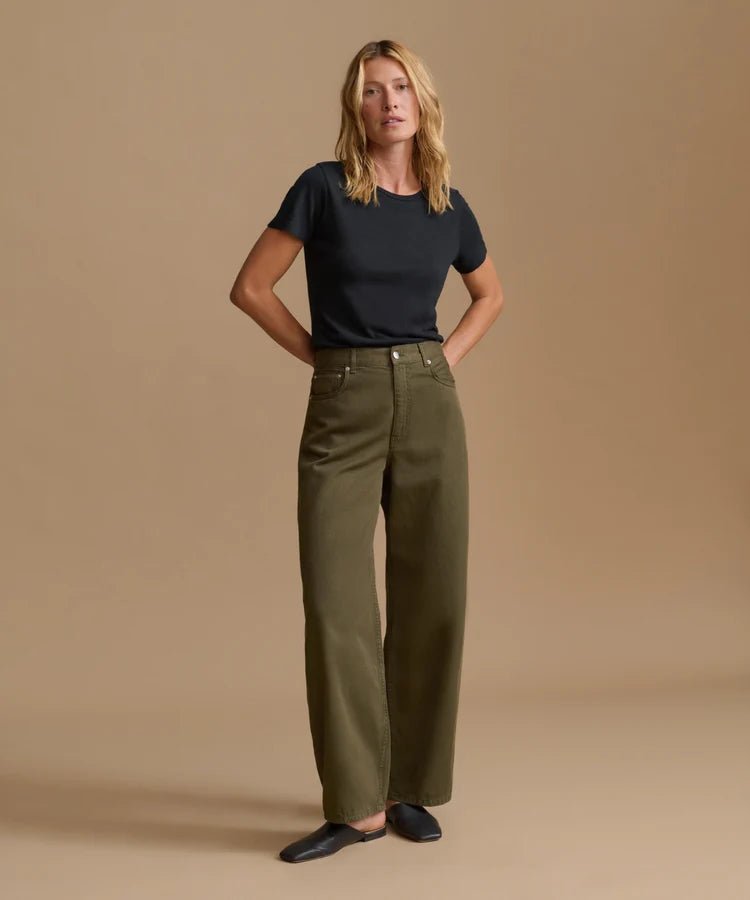 Jenni Kayne - Beachwood Baggy Pant in Moss - Kalifornia Jean Bar