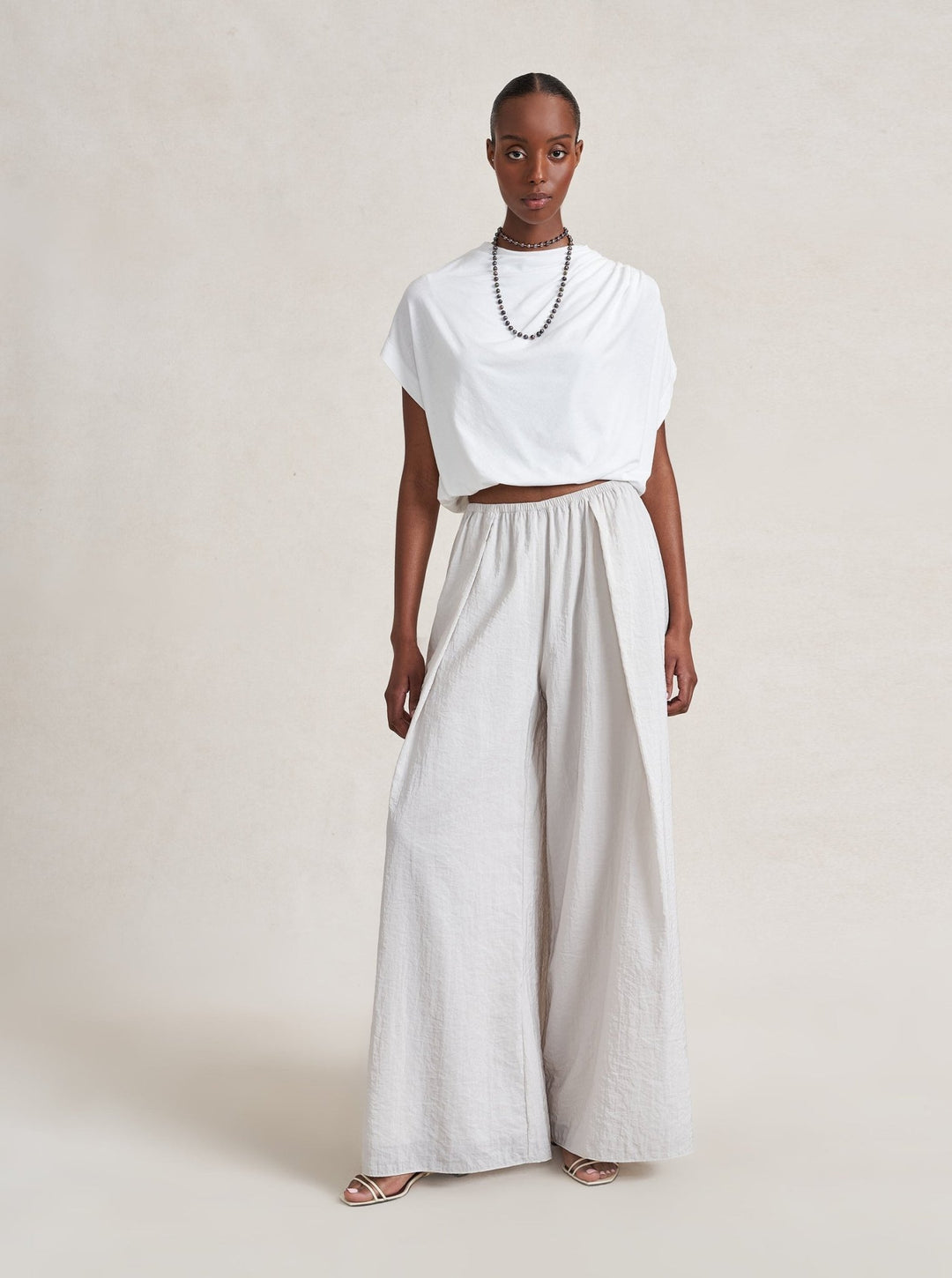 La Ligne - Jersey Milla Top in White - Kalifornia Jean Bar