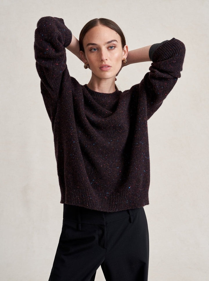 La Ligne - Lafayette Sweater Chocolate Speckle - Kalifornia Jean Bar