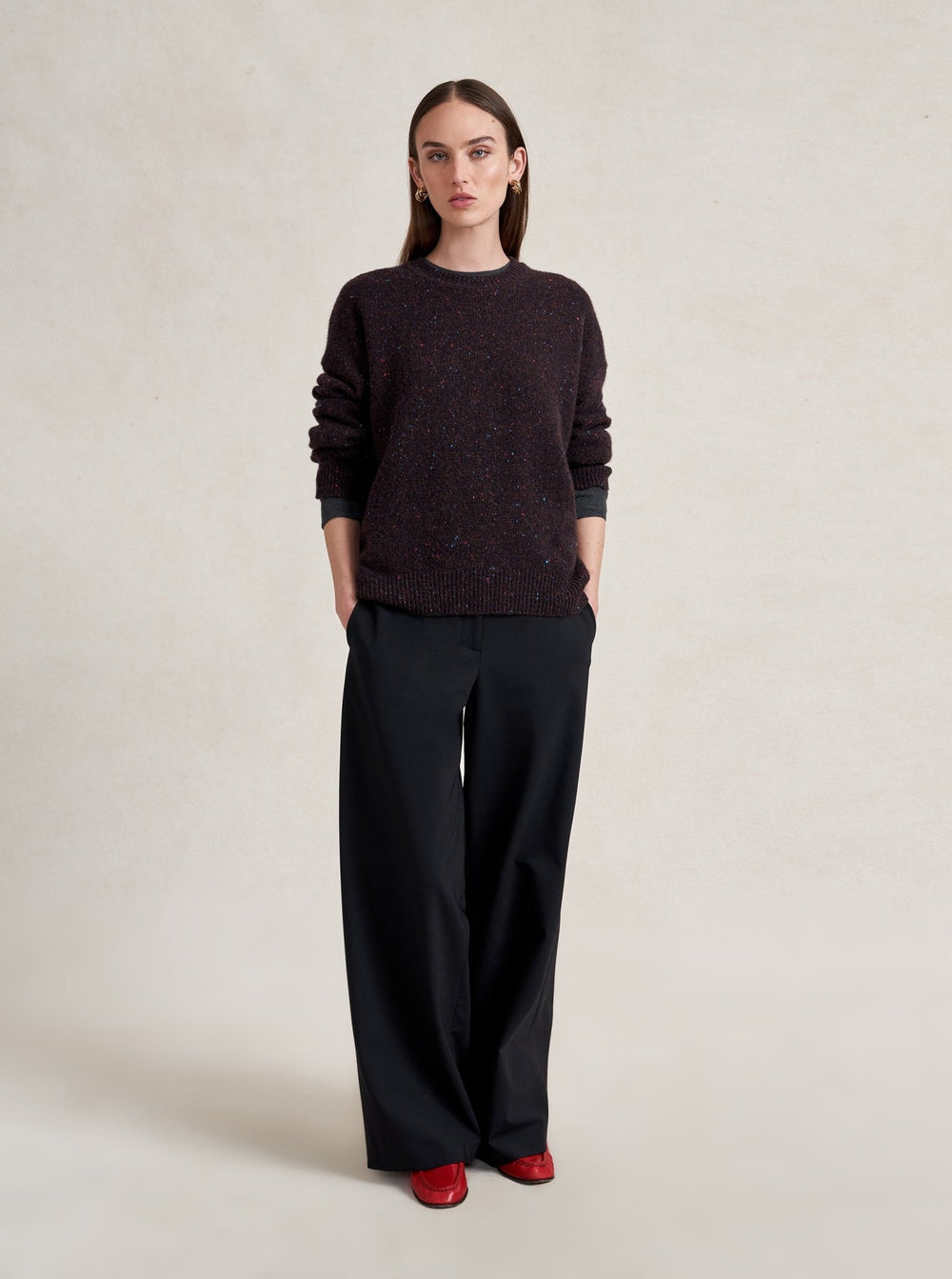 La Ligne - Lafayette Sweater Chocolate Speckle - Kalifornia Jean Bar