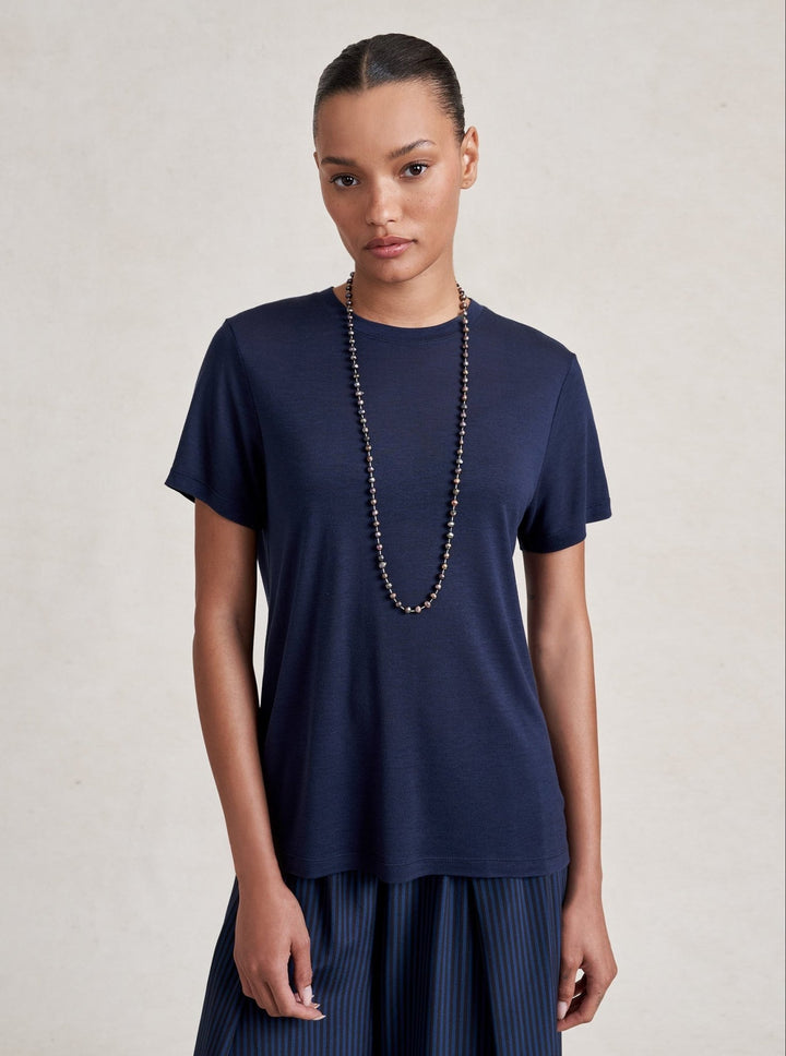 La Ligne - Mercer Tee in Navy - Kalifornia Jean Bar