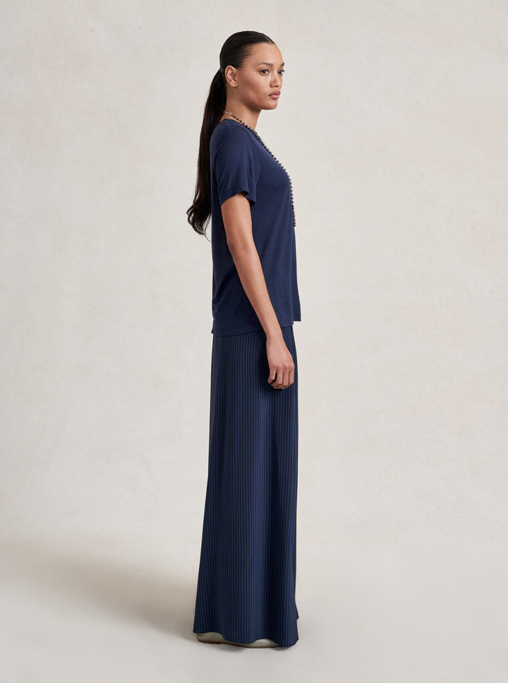 La Ligne - Mercer Tee in Navy - Kalifornia Jean Bar