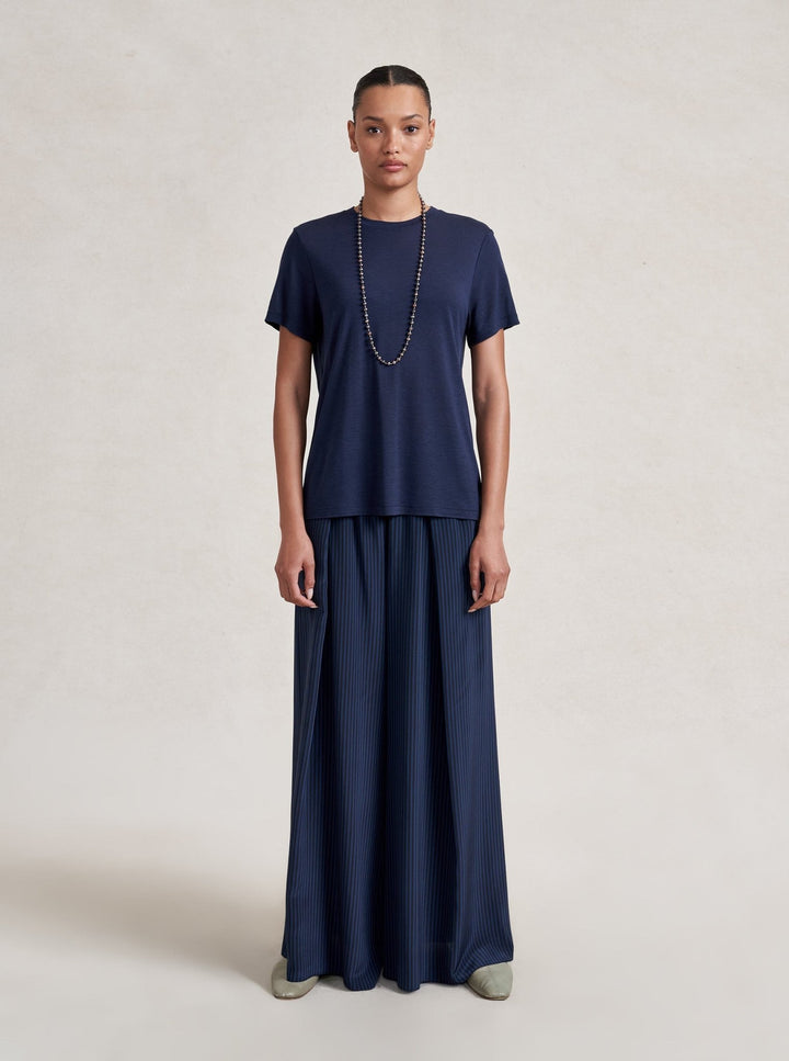 La Ligne - Mercer Tee in Navy - Kalifornia Jean Bar
