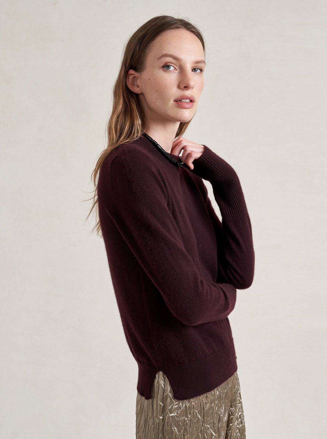 La Ligne - Solid Lean Lines Sweater - Port - Kalifornia Jean Bar