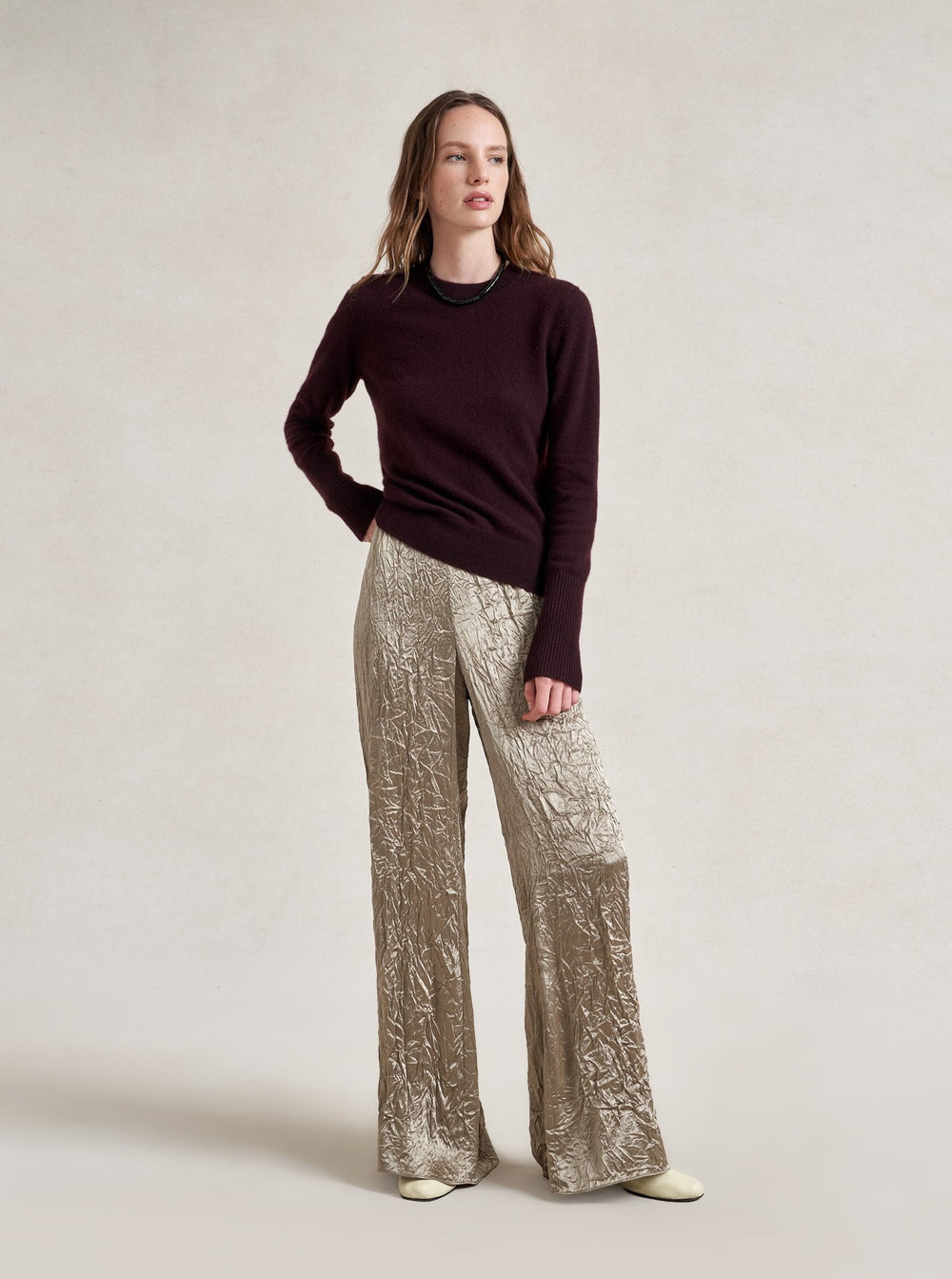La Ligne - Solid Lean Lines Sweater - Port - Kalifornia Jean Bar