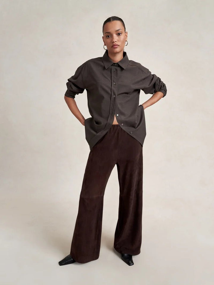 La Ligne - Suede Colby Pant Chocolate - Kalifornia Jean Bar