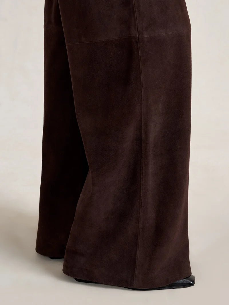La Ligne - Suede Colby Pant Chocolate - Kalifornia Jean Bar
