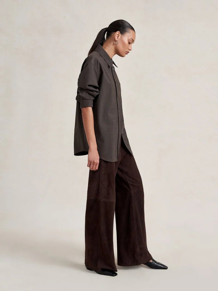 La Ligne - Suede Colby Pant Chocolate - Kalifornia Jean Bar