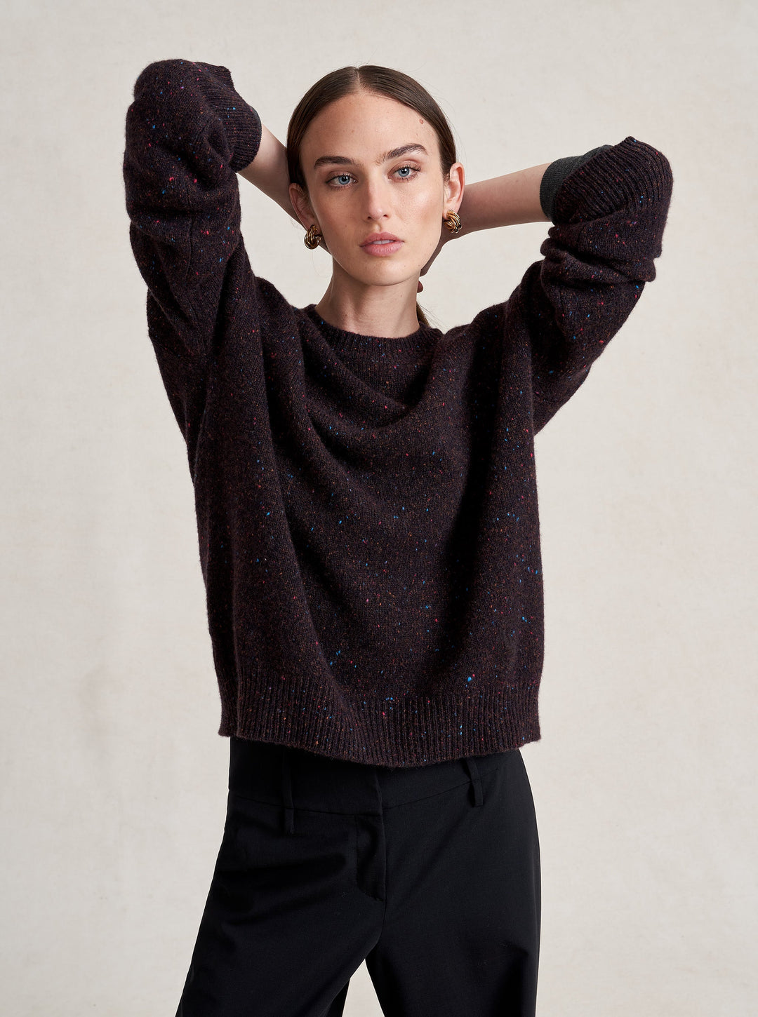 La Ligne - Lafayette Sweater Chocolate Speckle