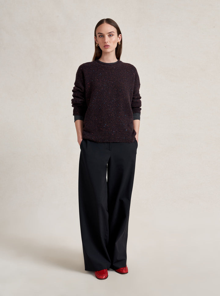 La Ligne - Lafayette Sweater Chocolate Speckle