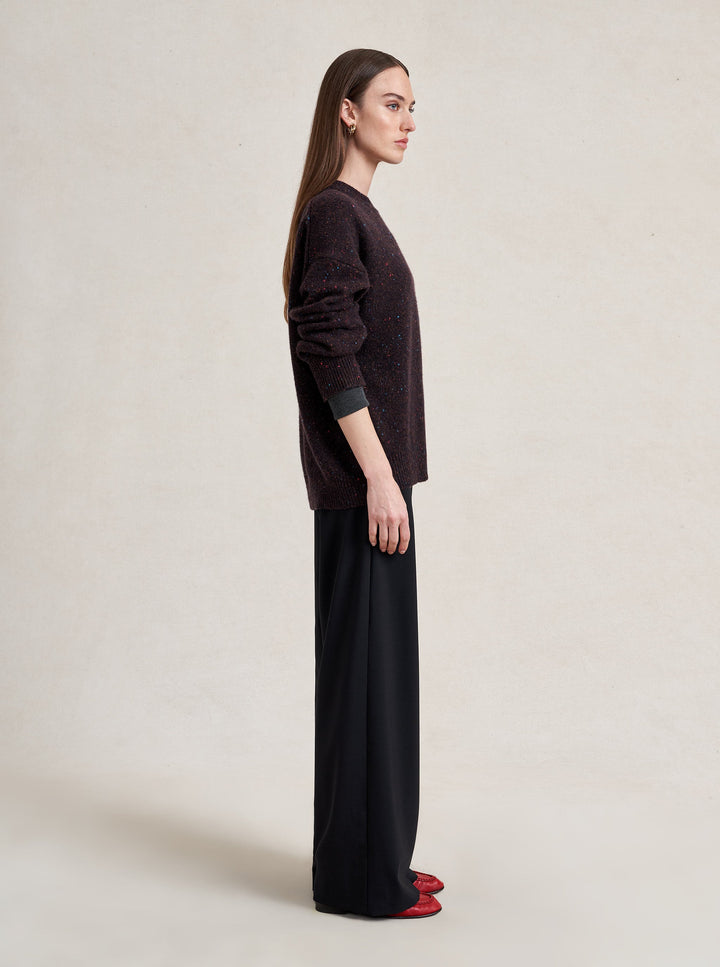 La Ligne - Lafayette Sweater Chocolate Speckle