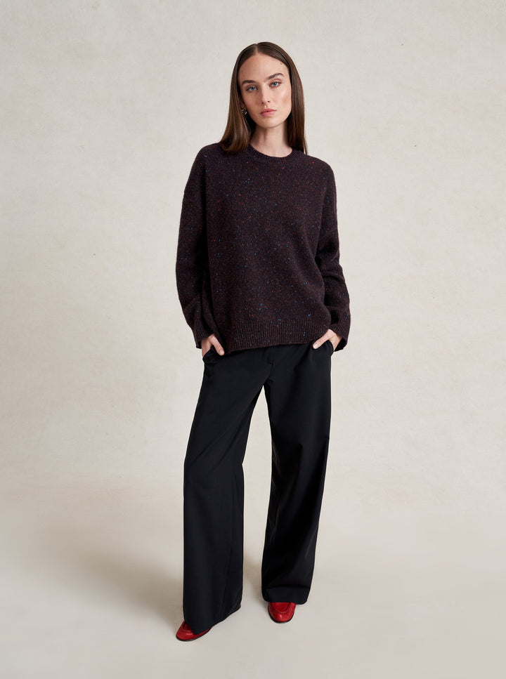 La Ligne - Lafayette Sweater Chocolate Speckle