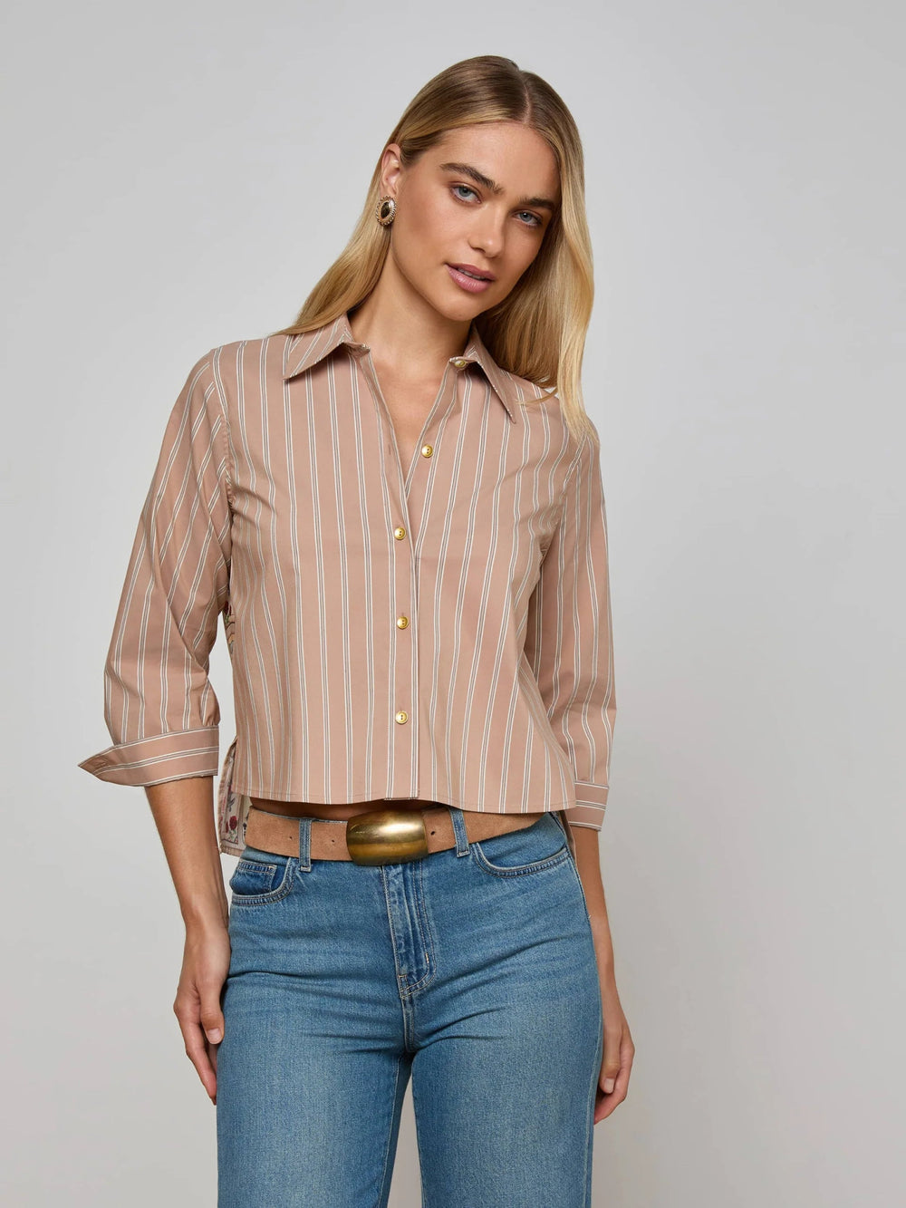 L’AGENCE - Fawn Blouse in Stripe Western Cards - Kalifornia Jean Bar