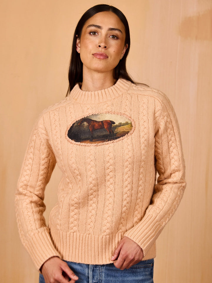 Linga Franca - Edith Crewneck in Dusty Pink - Kalifornia Jean Bar