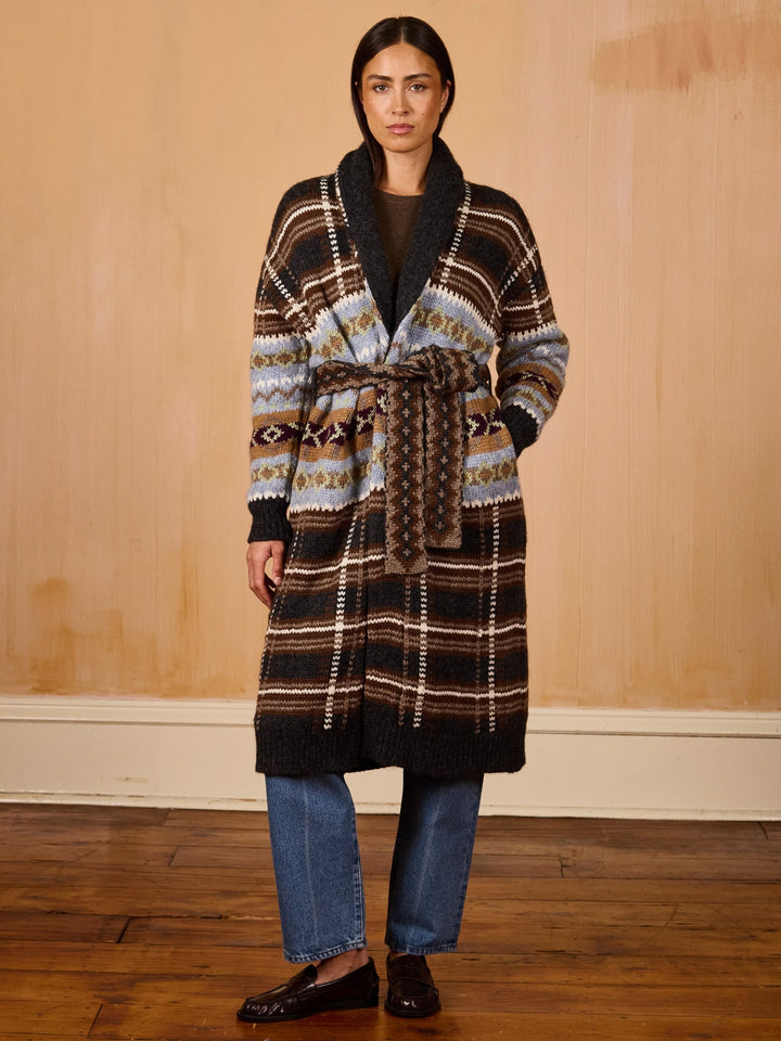 Lingua Franca - Bianca Robe Black Plaid - Kalifornia Jean Bar