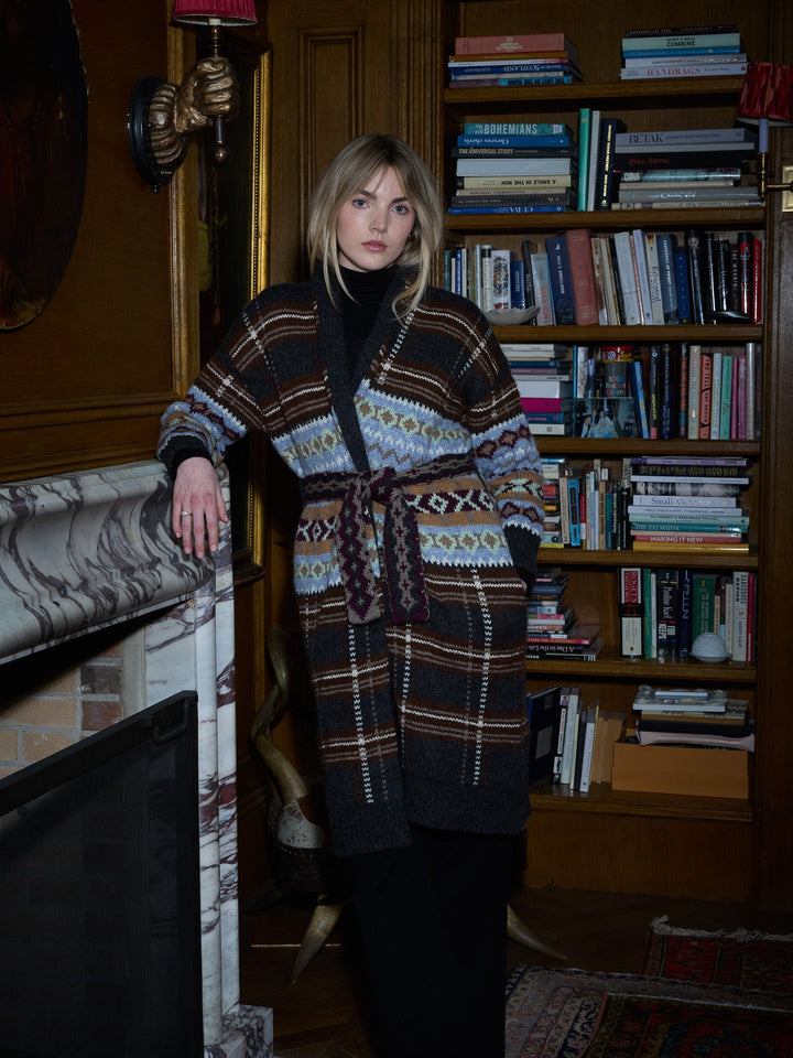 Lingua Franca - Bianca Robe Black Plaid - Kalifornia Jean Bar