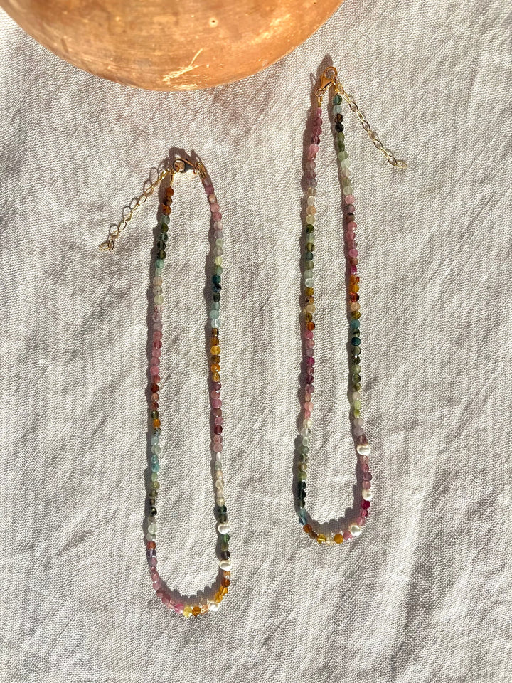 Liv Elle - Rainbow Tourmaline (3mm Beads) - Kalifornia Jean Bar