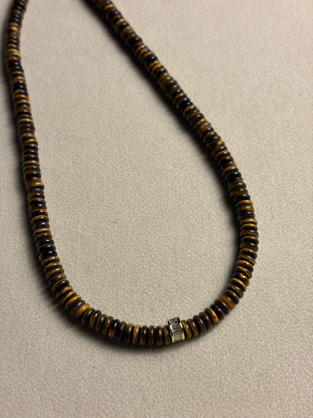 Liv Elle - Tiger Eye Bead w/ CZ 24k GF Inlet - Kalifornia Jean Bar