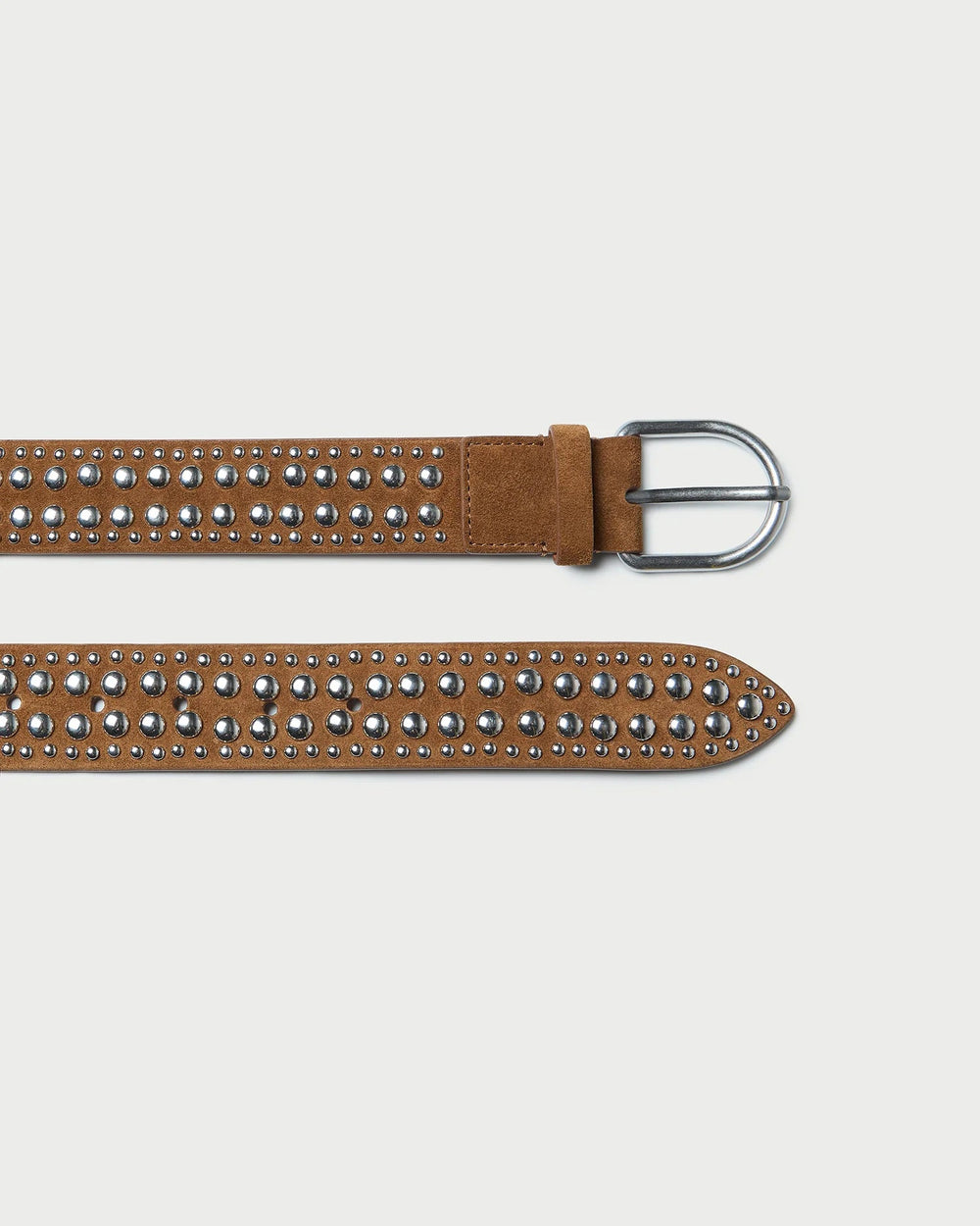 Loeffler Randall - Cacao/Silver Isaac Studded Belt - Kalifornia Jean Bar