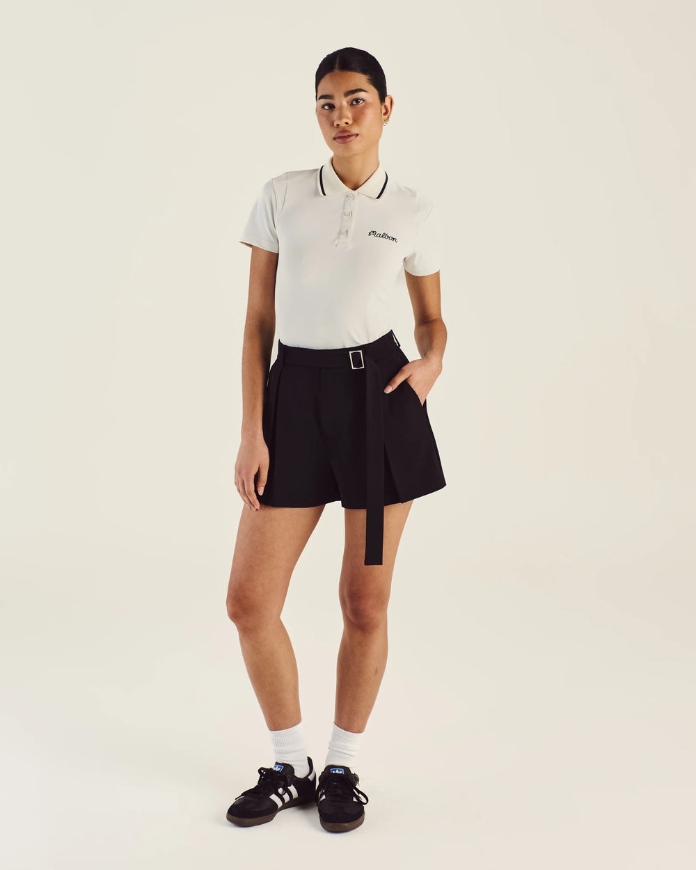 Malbon - Amara Pleated Shorts in Black - Kalifornia Jean Bar