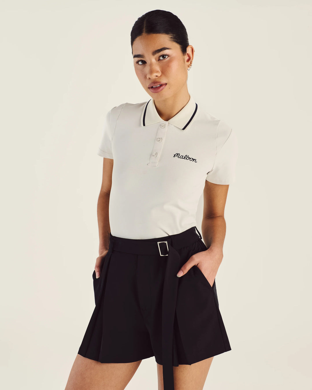 Malbon - Amara Pleated Shorts in Black - Kalifornia Jean Bar