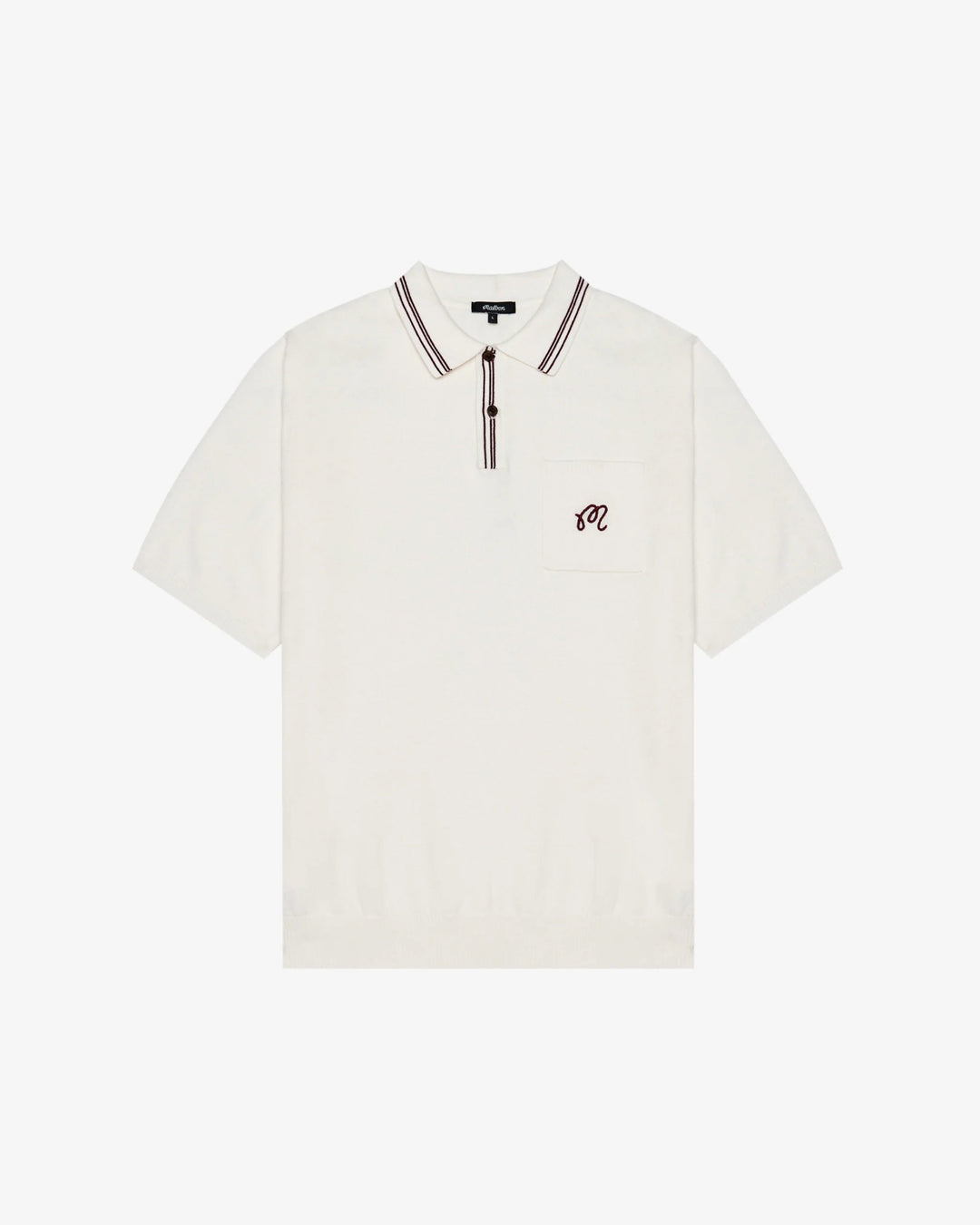 Malbon - Campania Knit Polo in Ivory - Kalifornia Jean Bar
