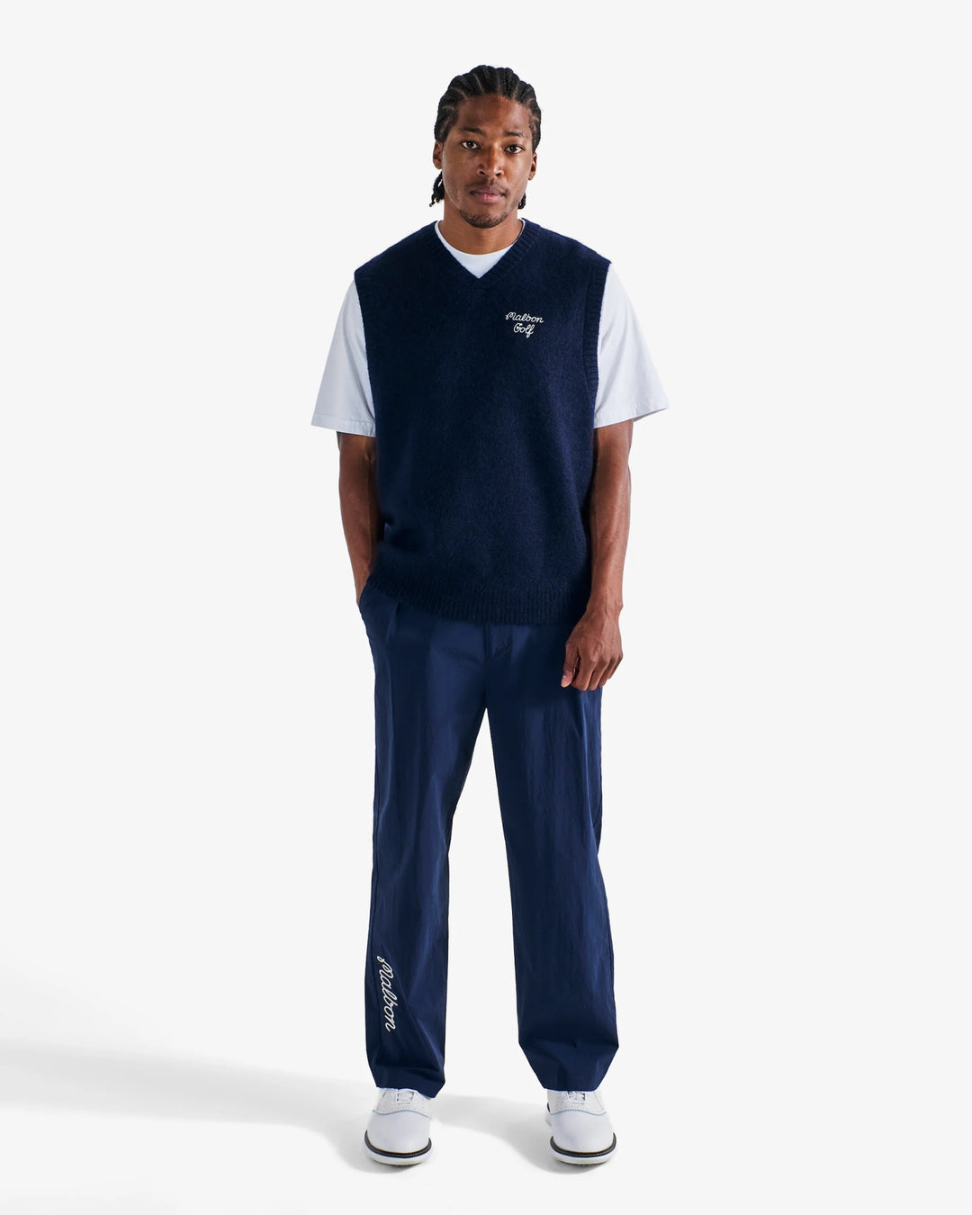 Malbon - Domenica Vest in Navy - Kalifornia Jean Bar