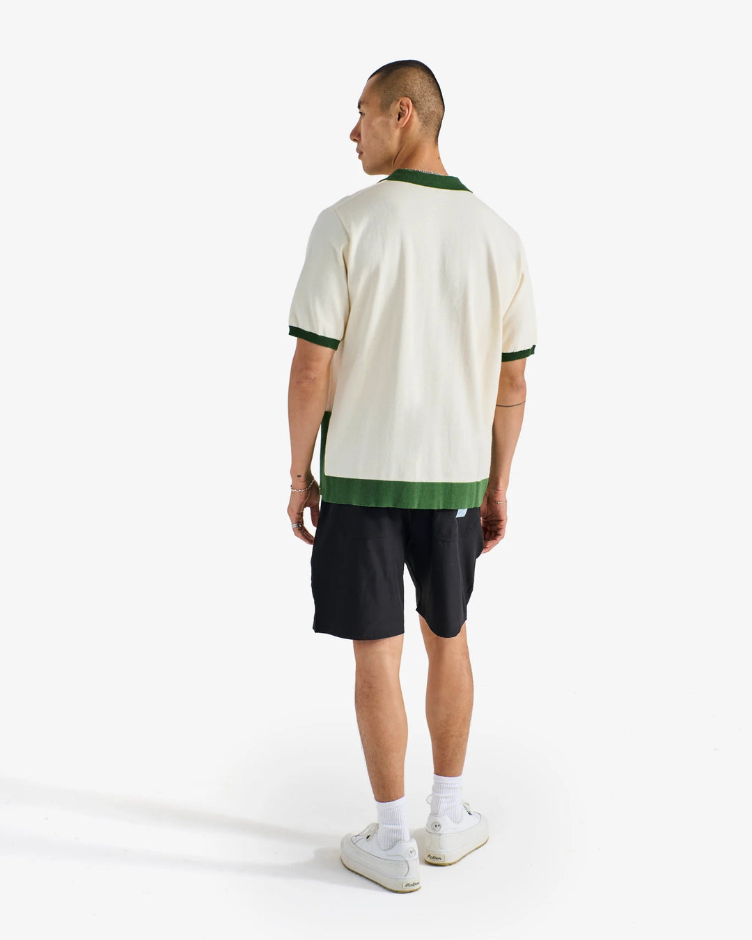 Malbon - GABBIANO KNIT BUTTON UP - IVORY - Kalifornia Jean Bar